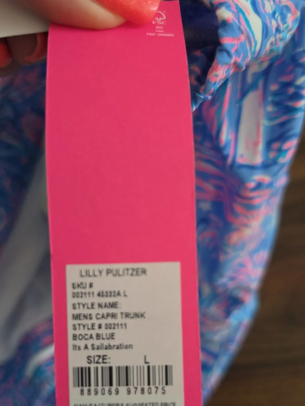 Lilly Pulitzer Boca Blue Sailabration Swim Trunks